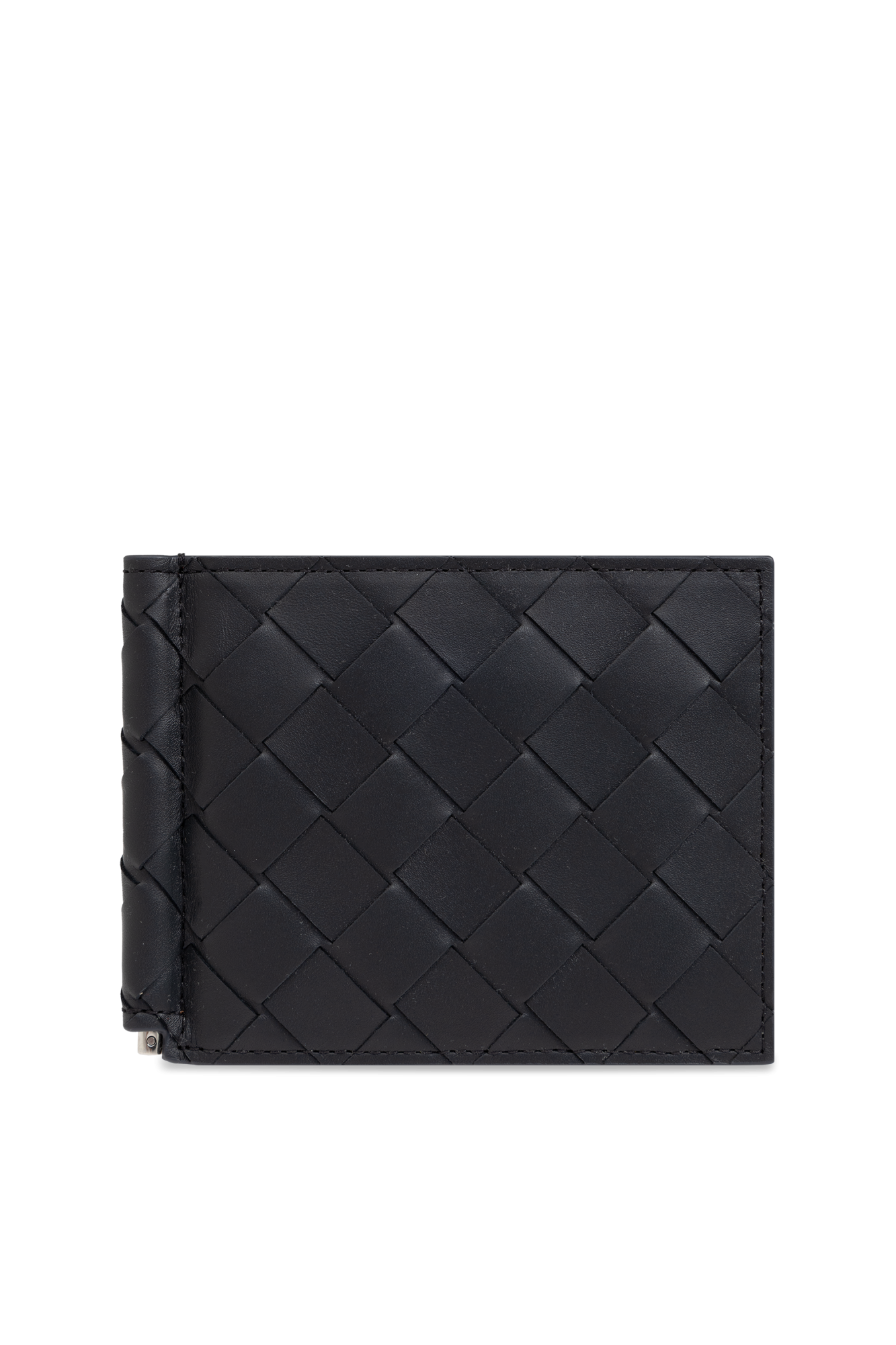 【BOTTEGA VENETA】WALLET Auth BOTTEGA VENETA Intrecciato Navy Blue Leather Bifold